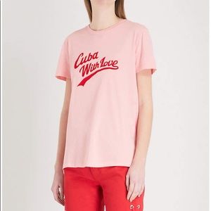 Sandro pink “Cuba with love” tee